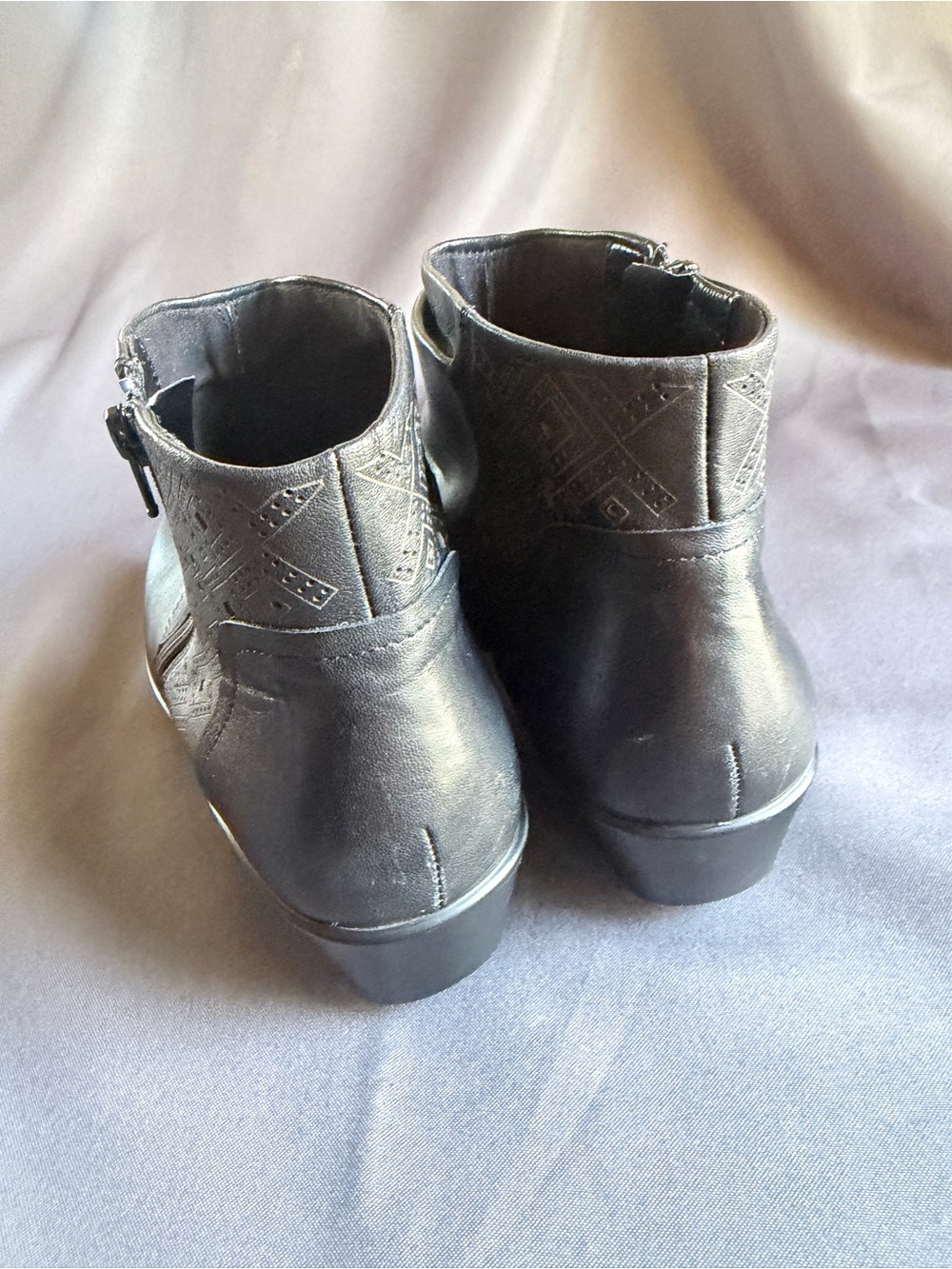 ABEO Jennie Black Leather Ankle Boots Size 8.5 Comfort Orthotic - Picture 4 of 11
